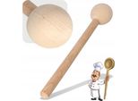 Palla Per Impasto 30 Cm, Legno Di Faggio, Bastoncino Da Cucina, Prodotto Lucidante