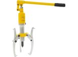 Estrattore Idraulico Per Scatole Del Cambio/Cuscinetti Ruota - Estrattore Idraulico Integrato - 5 T - 3 Griffe - Ø 200 Mm - Corsa 140 Mm - Sollevamento 5 Cm - Testa Girevole A 360° - Oro