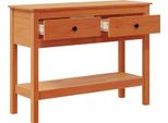 Vidaxl Tavolino Da Salotto Marrone Cera 100 X 35 X 75 Cm Legno Di Pino Massiccio