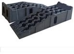 Rampe Di Accesso Per Auto - Carico Pesante, 1 Paio - Capacità Di Carico 7,26 T - Altezza Di Sollevamento 17 Cm - Larghezza 24,5 Cm - Antiscivolo - Plastica Pp - Nero