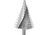 Punta A Gradini Pagodenbohrer - Punta A Gradini Conica A Spirale Per Metallo - 12 Gradini - Gambo Ø11,5 Mm - Parte A Spirale 59,8×83,5 Mm - Altezza Totale 10,8 Cm - Acciaio - Argento