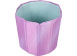 Vasca Da Bagno Pieghevole - Vasca Da Bagno Portatile Per Acqua Calda E Fredda - 80×65 Cm - Isolamento A 7 Strati - Facile Da Montare - Per Interni/Esterni - Nero