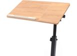Tavolo Per Laptop - Tavolo Per Computer - Rettangolare - Mdf E Struttura In Acciaio - Con Spazio Di Archiviazione - Senza Rotelle - Richiede Assemblaggio - Champagne