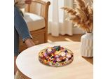 Vassoio Decorativo - Vassoio Rotondo Con Specchio - Per Profumi, Cosmetici, Gioielli - Decorazione Da Tavolo Per Casa, Ufficio, Soggiorno - 1,5 Kg - Oro
