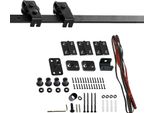 Set Di Ferramenta Per Porte Scorrevoli - Set Di Binari Per Porte A Libro - Binario Da 117 Cm - Rulli Montati Superiormente - Acciaio Al Carbonio - Scorrimento Silenzioso E Fluido