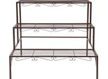 Portavasi - Scaffale A 3 Ripiani In Ferro Battuto - A Gradini - 20 Kg Per Ripiano - Da Montare - Bronzo