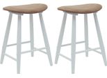 Vidaxl Sedie Da Pranzo 2 Pezzi Bianco 46 X 37 X 63 Cm Legno Di Gomma Massiccio