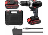 Trapano Avvitatore A Batteria 3 In 1 - Trapano Elettrico/Cacciavite - 25 Livelli Di Coppia - Rotazione Destra/Sinistra - Batteria Inclusa - Spina Ue - Nero
