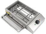 Griglia Elettrica Da Tavolo - Griglia Da Tavolo Bbq - 2600 W, Acciaio Inossidabile, Senza Fumo, Temperatura Regolabile, Per Interni Ed Esterni - Argento