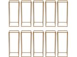 Portafiori - Colonna In Metallo Per Tavolo - Set Da 10 - 60 Cm Di Altezza - Autoportante - Ferro - Oro