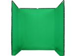 Set Treppiede Per Sfondo Fotografico - Sfondo Da Studio - 4 X 2,4 M - Poliestere + Metallo - Verniciato A Spruzzo - Tinta Unita - Per Interni - Verde