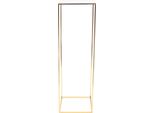 Portafiori - Colonna Geometrica Per Fiori - 2 Pezzi - 31×31×100 Cm - Portata 5 Kg - Autoportante - Metallo - Per Matrimoni E Anniversari - Argento