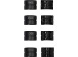 Inserti Per Ganasce Di Pressatura - Per Pinza Pressatrice Per Tubi - Set Da 4 Pezzi - Th 16/20/26/32 Mm - Acciaio CR45 - Temprato Ad Alta Temperatura - Per Tubi Metallici - Nero