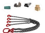 Catena Di Sollevamento - A 4 Fili - Acciaio Legato G80 - Capacità Di Carico 5 T - Lunghezza 1,5 M - Catena 0,8 Cm