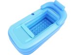 Vasca Da Bagno Gonfiabile - Vasca Pieghevole Indipendente - Pvc - Per Adulti - Rettangolare - Portata Massima 85 Kg - Blu