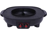 Griglia Elettrica E Pentola Elettrica - Multicooker 2 In 1 - 2000 W - Rivestimento Antiaderente - Per 5-6 Persone - Regolazione Precisa Della Temperatura - Coperchio In Vetro - Nero