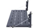 Tavolo Ribaltabile Per Portellone Posteriore Jk - Ripiano Pieghevole Per Vano Di Carico - Metallo - 60×31 Cm - Portata 34 Kg - Peso 4 Kg - Nero