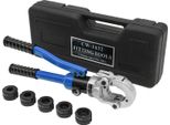 Pinza Idraulica - CW-1632 - Forza Di Pressatura 80 Kn - Testa Girevole A 360° - 5 Matrici Da 12-28 Mm Per Tubi In Rame - Acciaio 41Cr4 - Impugnatura Ergonomica