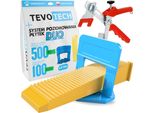 Tevotech Duo Set Sistema Di Livellamento Piastrelle Clip + Cunei + Pinza 1,0 Mm