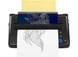 Stampante Per Stencil Per Tatuaggi - Fotocopiatrice Termica A4 - Larghezza Di Scansione 210 Mm - Risoluzione 8 Punti/Mm, 7,7 Linee/Mm - Spina Ue - Portatile - Nero