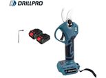 Cesoie Elettriche Per Rami - Cesoie Da Giardino A Batteria - Motore Brushless Da 500 W, Diametro Di Taglio 35 Mm, Lama Acciaio Al Carbonio, 2 Batterie, Caricabatterie Ue - Rosso/Nero