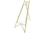 Espositore Per Poster - Cavalletto - 2 Pezzi - Acciaio - Catena Regolabile 60 Cm - Dimensioni 90×48 Cm - Portata 10 Kg - Oro