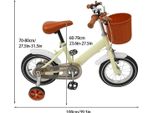 Bicicletta Per Bambini - Ruote 30 Cm - Cerchi In Acciaio - Forcella In Acciaio - Telaio In Metallo - Freno Anteriore A Cerchio, Posteriore V-Brake - Giallo