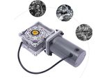 Motore Con Riduttore A Vite Senza Fine - Cc 12 V - 120 W - Riduttore / Scatola Del Cambio - Coppia Elevata 3,66 Kg·Cm - Grigio
