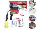 Argano Elettrico - Carrucola - Portata 200 Kg - Telecomando Radio - Per Officina E Magazzino - Rosso