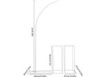 Set Arco Nuziale - Arco Per Palloncini In Acciaio Con 2 Supporti Rettangolari - Altezza 200 Cm - Supporti 27×27×80 Cm - 3 Pezzi - Capacità Di Carico 10 Kg - Bianco
