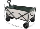 Carrello Pieghevole - Carrello Di Trasporto - Capacità Di Carico 115 Kg - 4 Ruote - Per Carichi Pesanti Per Campeggio/Spiaggia/Giardino/Acquisti - Rosso