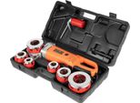 Filettatrice Elettrica Per Tubi - Set Di Filettatrici - 2300 W - Motore Interamente In Rame - 6 Teste Di Taglio Da 1,27 A 5,08 Cm - Ca - Per Tubi Metallici