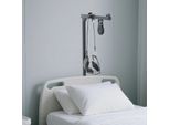Telaio Verticale - Sollevatore Letto E Ausilio Per Alzarsi - Regolabile In Altezza - Con Trazione Cervicale - Per Anziani - Argento