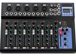 Mixer Dj - Mixer Audio A 7 Canali - Professionale - Live & Studio - Per Bar E Palchi - Nero