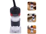 Fresatrice Verticale - Fresatrice Per Bordi - 800 W - 30000 Giri/Min - Pinza Di Serraggio Da 6,35 Mm - Piastra Di Base Trasparente - Con Valigetta - 220 V Ca - Nero