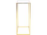 Portafiori Per Matrimoni - Colonna Da Terra/Portavasi - Ferro E Acrilico - Rettangolare - Autoportante - 28×28×80 Cm - Capacità Di Carico Circa 5 Kg - Oro
