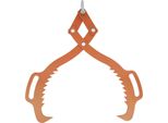 Pinza Per Sollevare Il Legno - Pinza Per Tronchi Rotondi - Capacità Di Carico 700 Kg - Apertura 0-53 Cm - Acciaio - Peso 4,5 Kg - Arancione