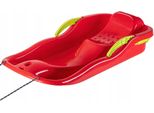 Slittino Slittino - Slittino In Plastica - Con Freni - Con Schienale - Fune Di Traino - Rosso