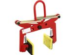 Pinza Per Pietre - Pinza Di Sollevamento - Apertura Regolabile 4-24 Cm - Dadi Autobloccanti - Per Ardesia E Cordoli - Capacità Di Carico 330 Kg - Rosso