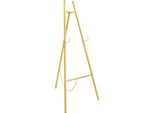 Cavalletto Da Terra - Set Di 2 Espositori - Metallo - Capacità Di Carico 5 Kg - Dimensioni 50×62×104 Cm - Portatile - Autoportante - Oro