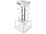 Supporto Per Videoproiettore/Proiettore - Sollevatore Motorizzato A Soffitto - Telecomando - Corsa Di Sollevamento 1 M - Acciaio Laminato A Freddo - 35×28×16 Cm - Bianco