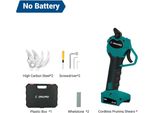 Cesoie Elettriche Per Rami - Cesoie Da Giardino A Batteria - Spessore Di Taglio 30 Mm - 24 V - Motore A Spazzole - Lama Acciaio Al Carbonio - Senza Batteria - Turchese