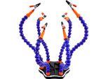 Ausilio Per Saldatura - Terza Mano/Supporto Pcb - Sei Bracci Flessibili - Regolabile - Per Schede Diy - Blu