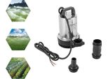 Pompa Sommersa - Pompa A Vite Per Pozzi Profondi - 6000 L/H - 12 V Cc - 160 W - 3000 Giri/Min - Acciaio Inossidabile - Argento