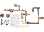 Design Industriale A Tubi D'acqua - Lampada Da Parete - 5 Luci - 60 W - Dimmerabile - 220 V Ca - Ferro - Lampadina Non Inclusa - Oro