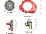 Set Avviamento Elettrico - GX160/GX200 - Con Volano - 5,5-6,5 Cv - Acciaio Legato - Rosso