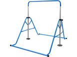 Sbarra Per Bambini - Sbarra Per Ginnastica - Pieghevole - Regolabile In Altezza In 5 Posizioni - Portata Massima 100 Kg - Telaio In Acciaio - Base Antiscivolo - Per Interni/Esterni - Blu