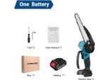 Motosega - Batteria - Lama Da 20 Cm - Motore Brushless - Batteria Da 7500 Mah - 1 Batteria Inclusa - 3000 W - 5 M/S - Argento