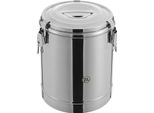 Scaldavivande Professionale - Thermos Isolato Per Zuppe/Contenitore Per Bevande - Volume 20 L - Isolamento In Schiumapoliuretano- Acciaio Inossidabile 304 - Mantiene Caldo/Freddo Fino A 12 Ore - Argento