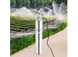 Pompa Per Acqua - Pompa Sommersa Per Fontane - Alta Pressione - Elettrica 220 V - Spina Ue - Argento